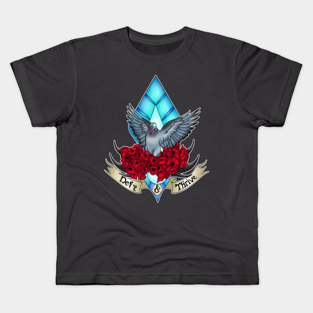 Defy and Thrive Kids T-Shirt by faeforge